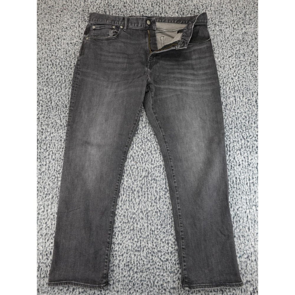 Gap Straight Fit Jeans Mens 38x32 Gray Denim Faded Wash Casual Pants